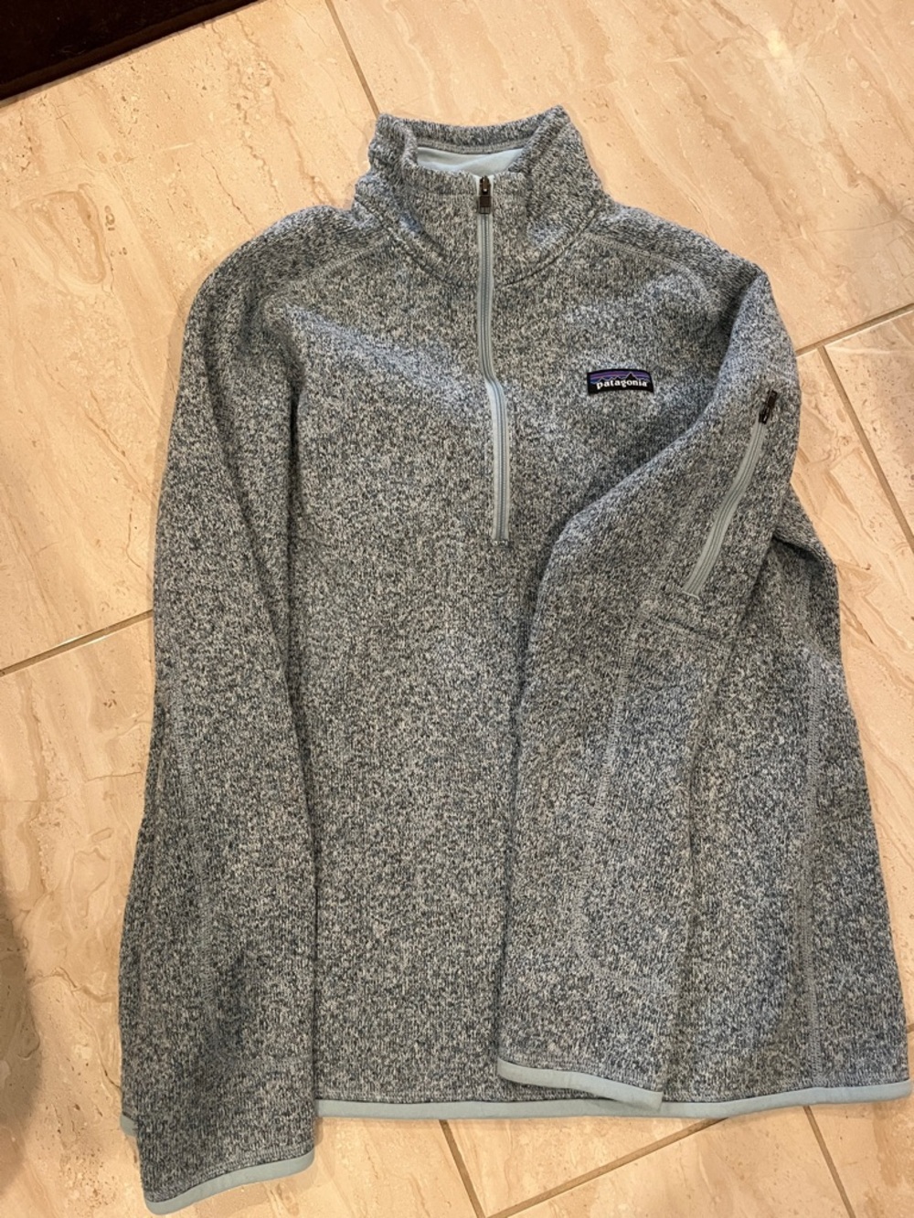 Patagonia Heathered Light blue Quarter-Zip Fleece